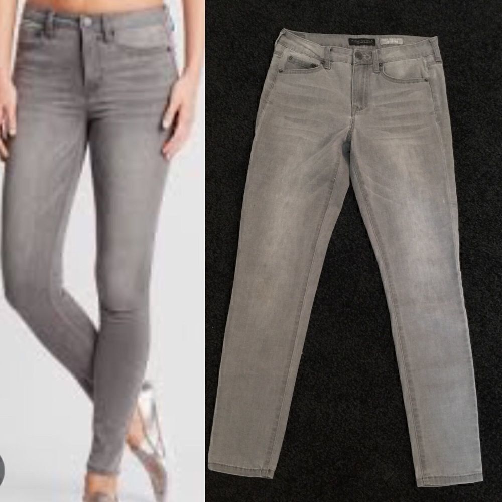 Aeropostale Grey Distressed High Waist jeg Jeans‎
